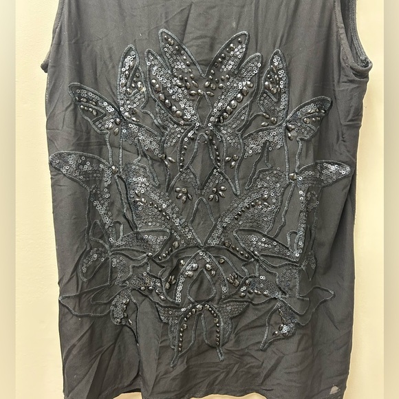 Reitman’s Black Floral Tank Top - Picture 2 of 4